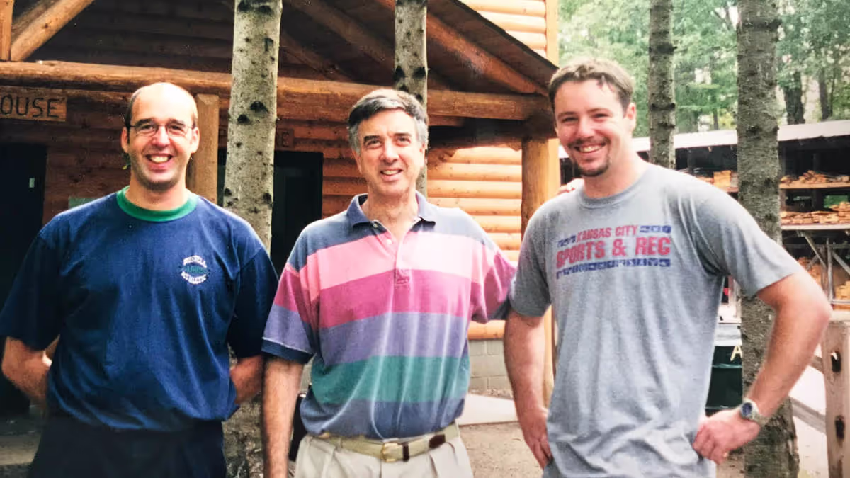 Chris Arnold and Dave Robinson, founders of Smaller Earth, photographed in 1999